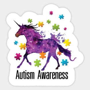 Unicorn Puzzle Piece Autism Awareness Gifts Sticker